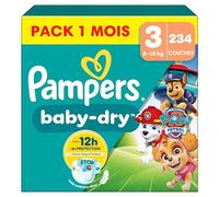 Pampers Baby-Dry La Pat’Patrouille Couches Taille 3 x234 Pack 1 Mois
