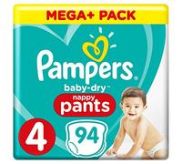 Pampers - Baby Dry nappy Pants - Couches-culottes Taille 4 (9-15 kg) - Meg Pack (x94 culottes)