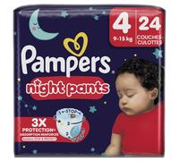 Pampers Baby-Dry Night Pants - Couches-culottes - Taille 4 (24 unités)