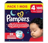 Pampers Baby-Dry Couches-culottes de nuit - Taille 4 - 9 à 15 kg - 180 pièces