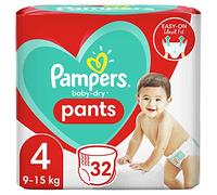 Pampers Baby-Dry Pants Couche-Culotte, Blanc, Taille 4, 32 Unités