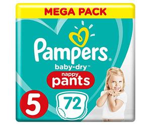 Pampers Baby Dry Pants Couche-Culotte Taille 5 12-17 kg Méga Pack x 72 Pièces