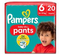 Pampers Baby-Dry Pants Lot de 20 couches Taille 6, 14 à 19 kg (20 ks)