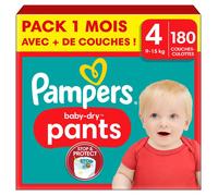 Pampers Baby-Dry Pants, Taille 4, 180 couches-culottes
