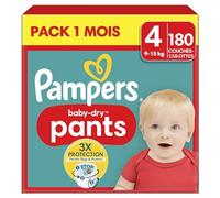 Pampers Couches culottes Baby-Dry Pants taille 4 Maxi 9-15 kg pack mensuel 1x180 pièces