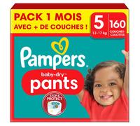 Pampers Baby-Dry Pants, Taille 5, 160 couches-culottes