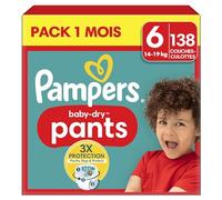 Pampers Couches culottes Baby-Dry Pants taille 6 extra large 14-19 kg pack mensuel 1x138 pièces