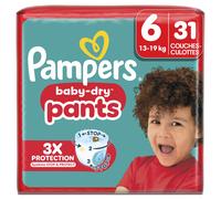 Pampers Baby-Dry Pants, Taille 6, 31 couches-culottes