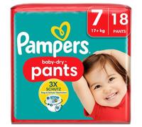 Pampers Baby-Dry Pants Taille 7, 18 couches, 17 kg et plus (18 pièces)