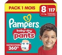 Pampers Baby-Dry Pants, Taille 8, 117 Couches-Culottes, 19kg+, Maintien 360