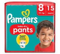 Pampers Baby-Dry Pants Taille 8, 15 couches, 19 kg et plus (15 pièces)