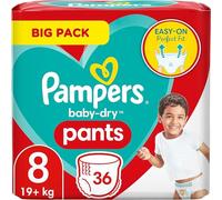 Pampers Baby Dry Pants Taille 8, 36 pièces, 19 kg