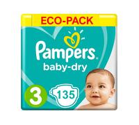 PAMPERS BABY-DRY TAILLE 3 135 COUCHES (6-10 KG)