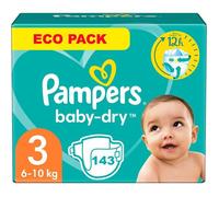 PAMPERS BABY-DRY TAILLE 3 143 COUCHES (6-10 KG)