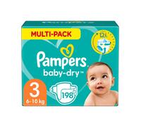 PAMPERS BABY-DRY TAILLE 3 198 COUCHES (6-10 KG)