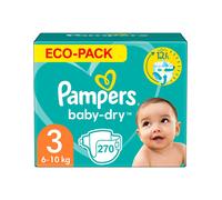 PAMPERS BABY-DRY TAILLE 3 270 COUCHES (6-10 KG)