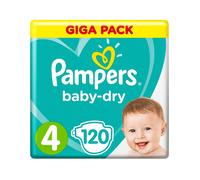 PAMPERS BABY-DRY TAILLE 4 120 COUCHES (9-14 KG)