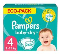 PAMPERS BABY-DRY TAILLE 4 240 COUCHES (9-14 KG)
