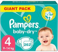 PAMPERS BABY-DRY TAILLE 4 262 COUCHES (9-14 KG)