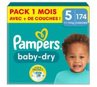 Pampers Baby-Dry, Taille 5, 174 couches