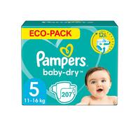 PAMPERS BABY-DRY TAILLE 5 207 COUCHES (11-16 KG)