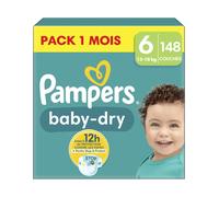 PAMPERS BABY-DRY TAILLE 6 148 COUCHES (13-18 KG)