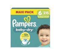 PAMPERS BABY-DRY TAILLE 6 215 COUCHES MAXI PACK 10-15 KG 13-18 KG