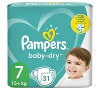 Pampers Baby-Dry Taille 7 31 Couches Jusqu’à 12 h de Protection 15 kg+