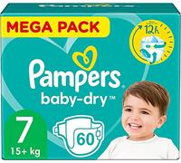 PAMPERS BABY-DRY TAILLE 7 60 COUCHES