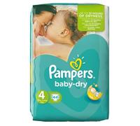 PAMPERS Couches Baby Dry Maxi Taille 4 - De 7 à 18 kg - 44 couches
