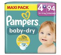Pampers Couches Baby-Dry Taille 4 10kg-15kg x94