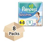 Pampers Couches-Culottes de Bain Jetables Splashers Taille 4-5 (9-15kg) pour une Protection Optimale dans l'Eau, 88 Couches (8 x 11)