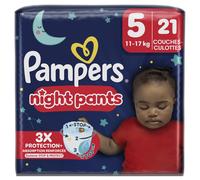 Pampers Couches-culottes de nuit - Couches-culottes - Taille 5 (21 pièces)