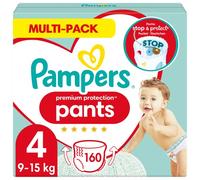 Pampers Couches-Culottes Taille 4 (9-15 kg), Premium Protection, 160 Couches-Culottes Bébé, Pack 1 Mois, Notre N°1 Pour La Protection Des Peaux Sensibles