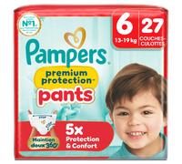 Pampers couches premium protection pants T6 13-19 kg 27 couches