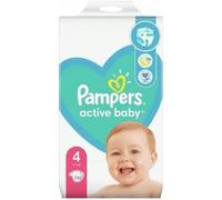 Pampers Couches Taille 4 (9-14kg), Active Bébé Couches, 132 Pièces, Protection Contre Les Fuites Toute La Journée