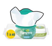 Pampers Harmonie Aqua 0% Plastique Lingettes pour Bébé 48 unités