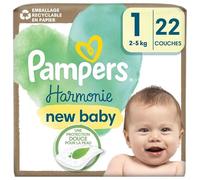 Pampers Couches Harmonie T1 (2-5 Kg) Avec Emballage Papier Recyclable