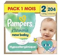 Pampers Harmonie, Taille 2, 204 Couches Multicolore