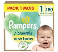 Pampers Couches Harmonie Taille 1 (2–5 kg) 180 pièces Multicolore – Pack 1 mois
