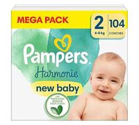 Pampers Harmonie Couches Taille 2 104 Couches 4kg - 8kg Protection Douce Pour La Peau