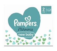 Pampers Harmonie Couches Taille 2, 240 Couches, 4kg - 8kg, Protection Douce Pour La Peau Et Ingrédients d’Origine Végétale