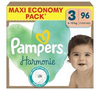 Pampers Harmonie Couches Taille 3, 96 Couches, 6kg-10kg, Protection Douce De La Peau Avec 100% D’Absorption Pampers