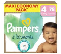 Pampers Harmonie Couches Taille 4, 78 Couches, 9kg-14kg, Protection Douce De La Peau Avec 100% D’Absorption Pampers