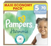 Pampers Harmonie Couches Taille 5, 70 Couches, 11kg-16kg, Protection Douce De La Peau Avec 100% D’Absorption Pampers