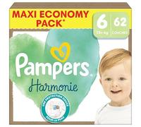Pampers Harmonie Couches Taille 6, 62 Couches, 13kg+, Protection Douce De La Peau Avec 100% D’Absorption Pampers