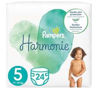 Pampers Harmonie Lot essentiel de 24 couches Taille 5 11 kg à 16 kg Protection douce de la peau et ingrédients à base de plantes
