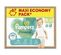Pampers Couches Harmonie taille 6 Junior 13+kg, Maxi Pack (1x 62 couches) - Gr. 6 (16-30 kg)