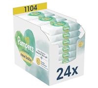 Pampers Harmonie New Baby, 1104 Lingettes pour Bébé (24x46), Sans Plastique, Sans Parfum, Certifié OEKO-TEX, Protection De La Peau Délicate, Aide à restaurer le pH naturel de la pea