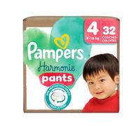 Pampers Harmonie Pants, Taille 4, 32 couches-culottes